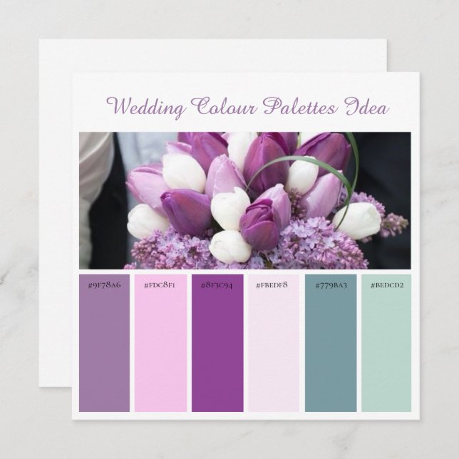 Wedding Color Palettes Idea Card (Front/Back)