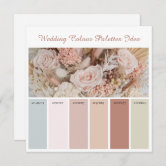 Dusty Rose Wine & Blush Wedding Color Palette Card