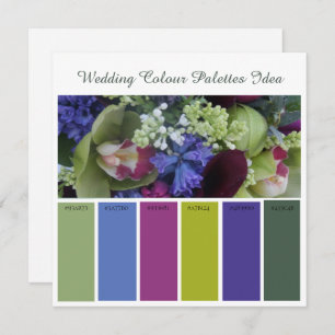 Wedding Color Palettes Idea Card