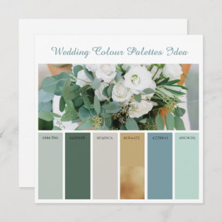 Wedding Color Palettes Idea Card