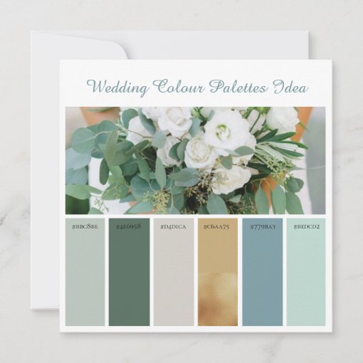 Wedding Color Palettes Idea Card | Zazzle