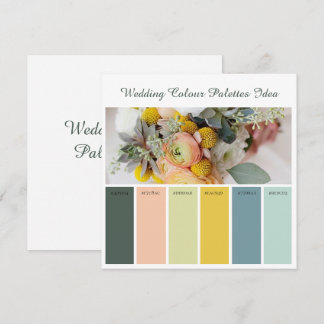 Wedding Color Palettes Idea Card