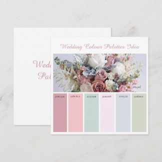 Wedding Color Palettes Idea Card