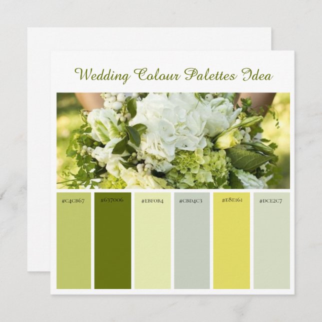 Wedding Color Palettes Idea Card (Front/Back)