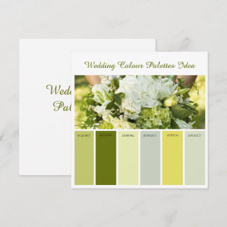 Wedding Color Palettes Idea Card