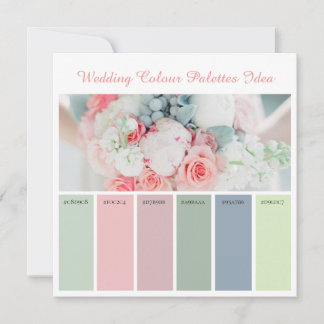 Wedding Color Palettes Idea Invitation