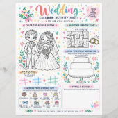 Wedding Coloring Activity Sheet (Front)