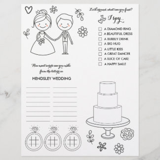 Wedding Coloring and Activity Page