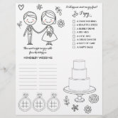 wedding activity pages