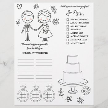 Wedding Coloring And Activity Page by LaurEvansDesign at Zazzle