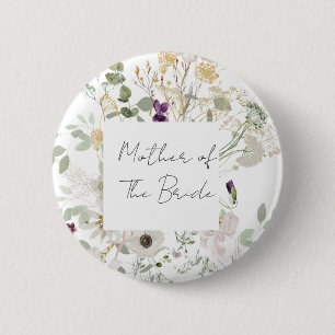 Wedding COLOURFUL WILDFLOWER YELLOW AND PURPLE Button
