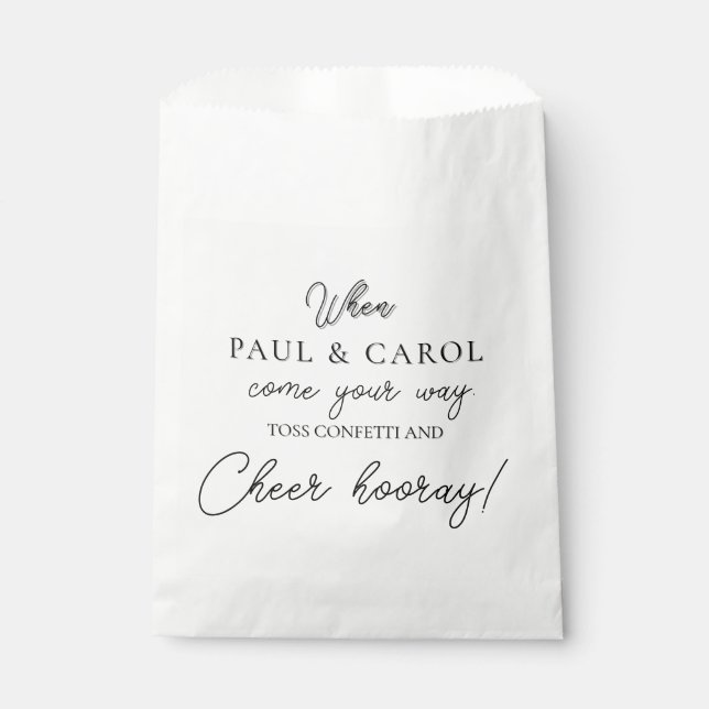 Wedding Confetti Bags Personalized Paper Bag  (Front)