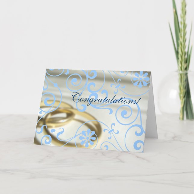 Wedding Congrats (Customizable Color!) Card (Front)