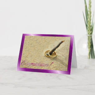 Wedding Congratulations. Beach wedding congrats Card