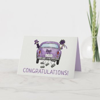 Wedding Congratulations Bride & Groom Card by studioportosabbia at Zazzle