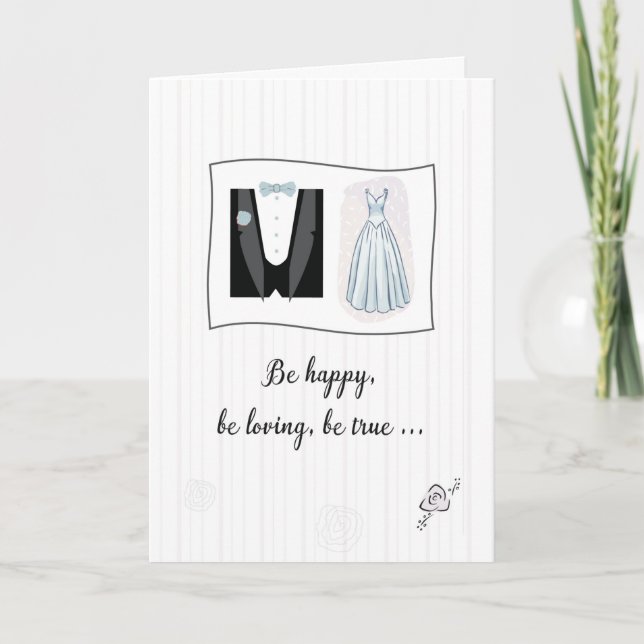Wedding Congratulations for Bride and Groom Bridal Card (Front)