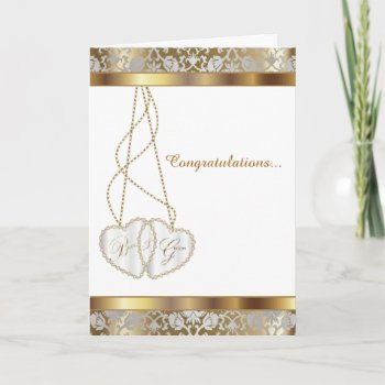 Wedding Congratulations For Bride And Groom Card by DesignsbyDonnaSiggy at Zazzle