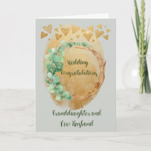 Wedding Congratulations for Granddaughter& Husband Card