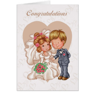 Wedding Congratulations Greeting Card - Bride And