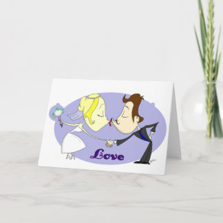 Wedding congratulations greeting card bride groom
