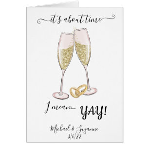 Wedding Congratulations Humor About time Cards