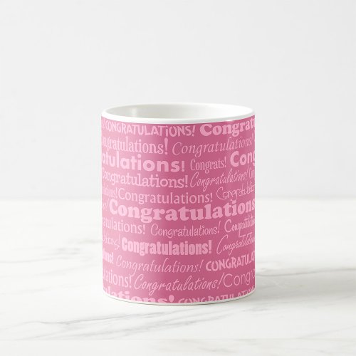 Wedding Congratulations In Pink Coffee Mug