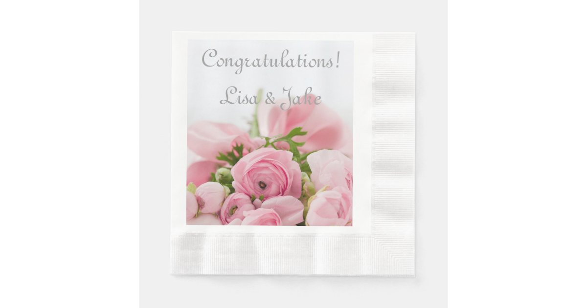 Wedding Congratulations Paper Napkins Zazzle