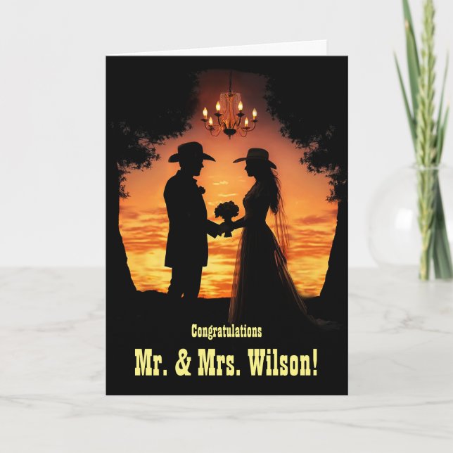 Wedding Congratulations Personalized Country Card (Front)