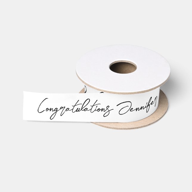 Wedding Congratulations Personalized Couple Names Satin Ribbon (Spool)