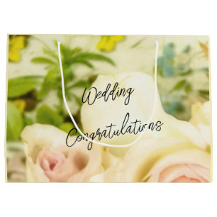Wedding Congratulations Personalized Large Gift Bag