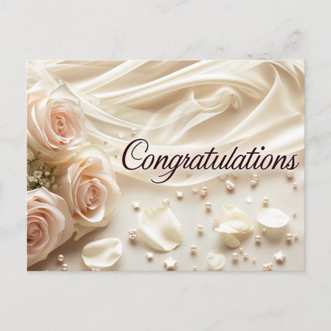 Wedding Congratulations Postcard (Front)