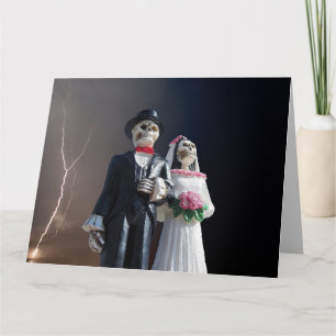 WEDDING CONGRATULATIONS SKELETONS FUNNY GREETING CARD