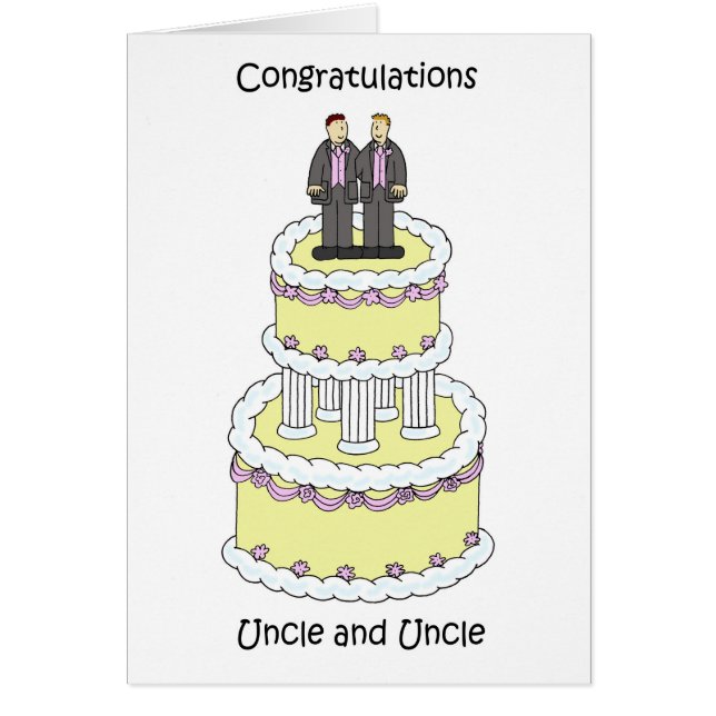 Wedding Congratulations Uncle and Uncle Cards (Front)