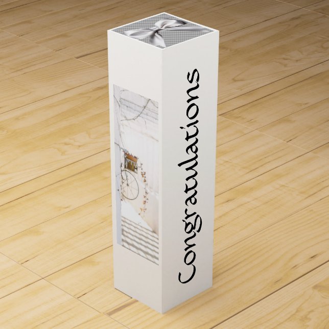 Wedding congratulations wine box (Front)