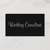 Wedding Consultant Business Card (Back)