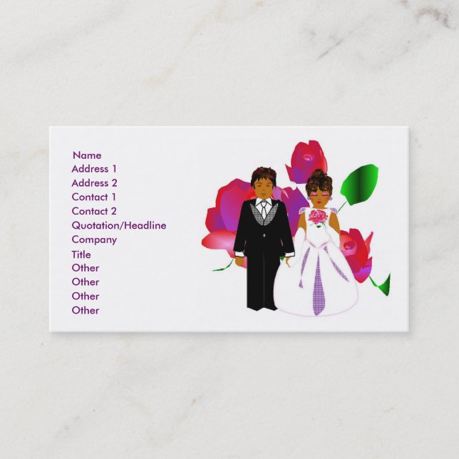 Wedding Consultant III Business Card -Customizable (Front)