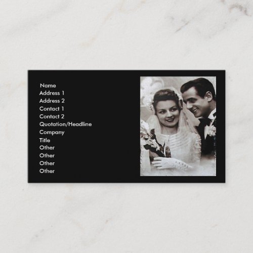 Wedding Consultant Vintage Business Card Business Card Templates