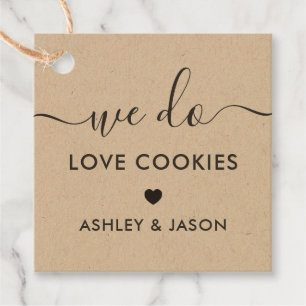 Wedding Cookie Favor, We Do Love Cookies Favor Tags