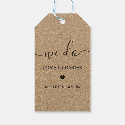 Wedding Cookie Favor We Do Love Cookies Gift Tags