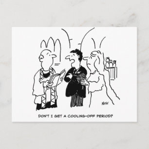 Wedding Cooling-off Period Funny Postcard