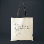 Wedding Coordinator For Hire Tote Bag<br><div class="desc">wedding coordinator wording with bride and groom wedding day silhouette</div>