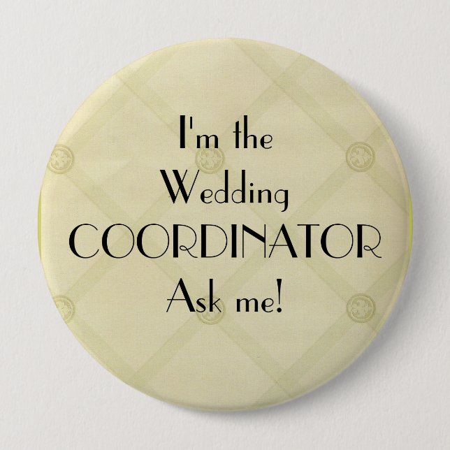Wedding Coordinator-Planner Pinback Button (Front)