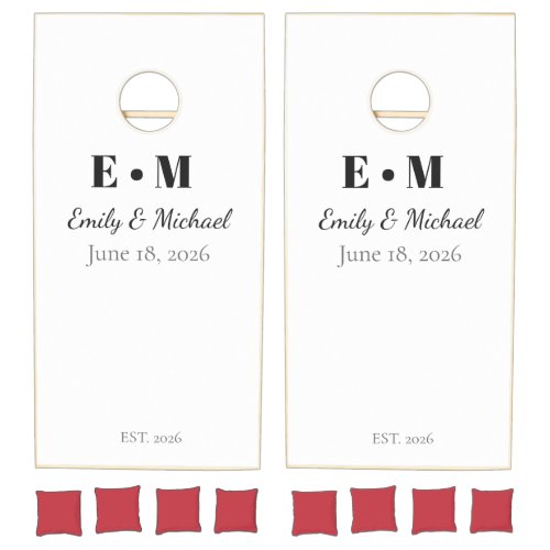Wedding Cornhole | Personalized Outdoor Fun Cornhole Set