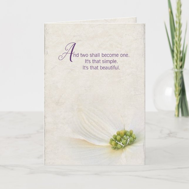 wedding cosmos flower card (Front)