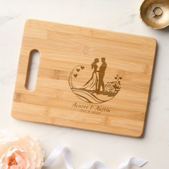 Wedding Couple After Wedding Personalized Engraved Cutting Board (Wedding)