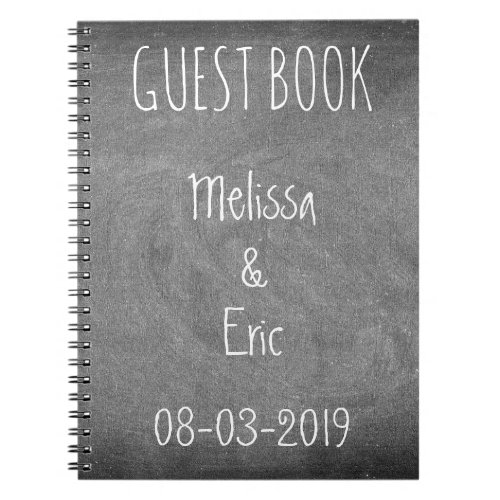 Wedding Couple Anniversary Guest Book Chalkboard