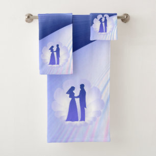 Wedding Couple Bath Towel Set