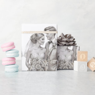 Wedding Couple Bride & Groom Wrapping Paper