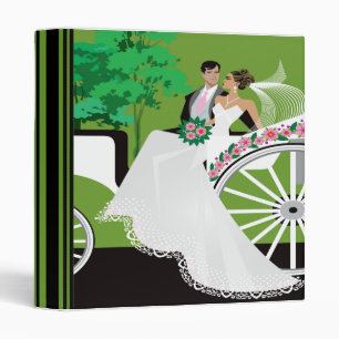 Wedding Couple Carriage Ride Notebook 3 Ring Binder