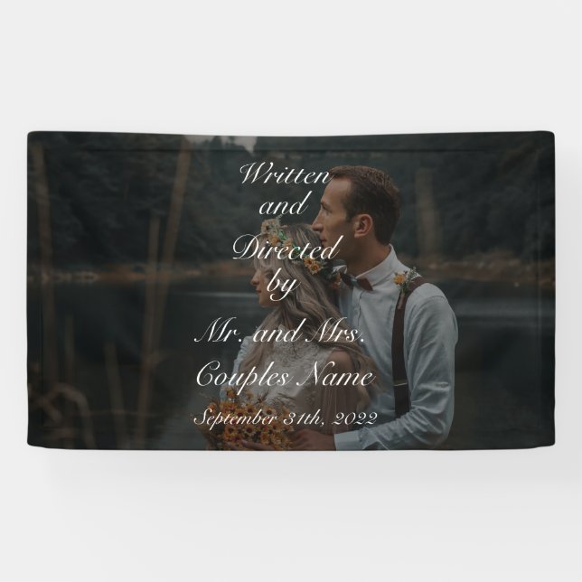 Wedding couple custom Vinyl Banner 3' x 5' Banner (Horizontal)